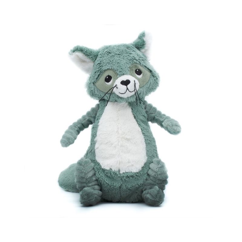 Les déglingos - les ptipotos - netoitou raton laveur vert - peluche 27 cm 